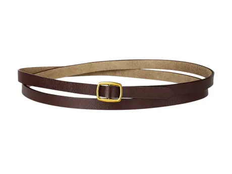 Allegra K- Adjustable Skinny Faux Leather Belt