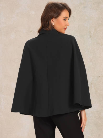 Allegra K - Veste Cape à Double Boutonnage