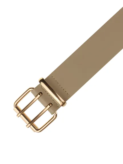 Unique Bargains- Unisex Double Grommet PU Leather Metal Buckle Belt