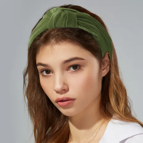 Unique Bargains - Velvet Wide Knotted Headband