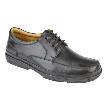 Roamers - Mens Leather Wide Fit 4 Eye Deluxe Casual Shoes