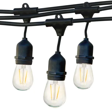 Ambience Pro Led Hanging Bulb String Lights - S14 Bulb, 2w, 48 Ft, 2700k