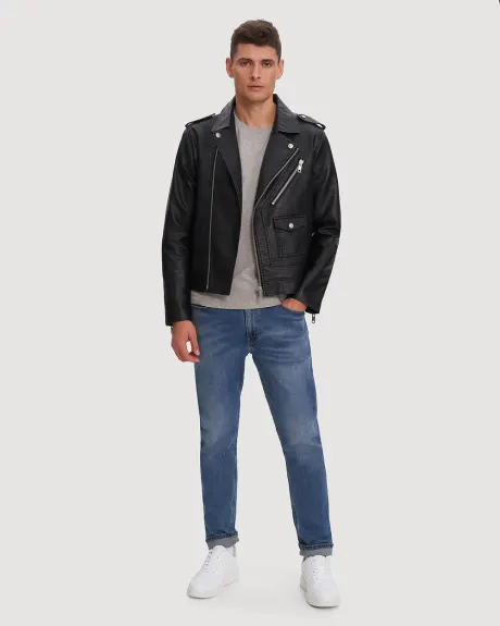 Noize - Roy Short Length Vegan Leather Jacket