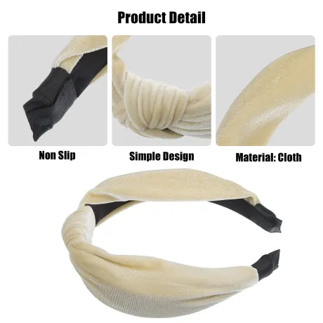 Unique Bargains- Velvet Knotted Padded Headbands Hairband