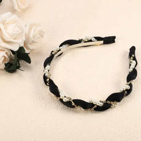 Unique Bargains - Rhinestone Faux Pearl Headband