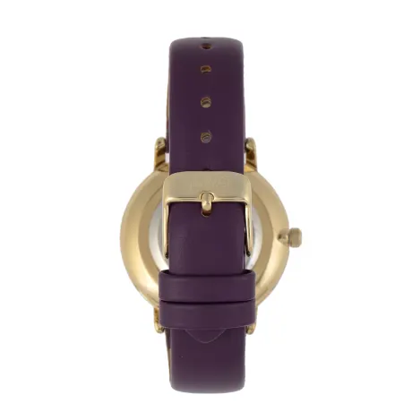 Sophie and Freda - Breckenridge Leather-Band Watch - Gold/Purple