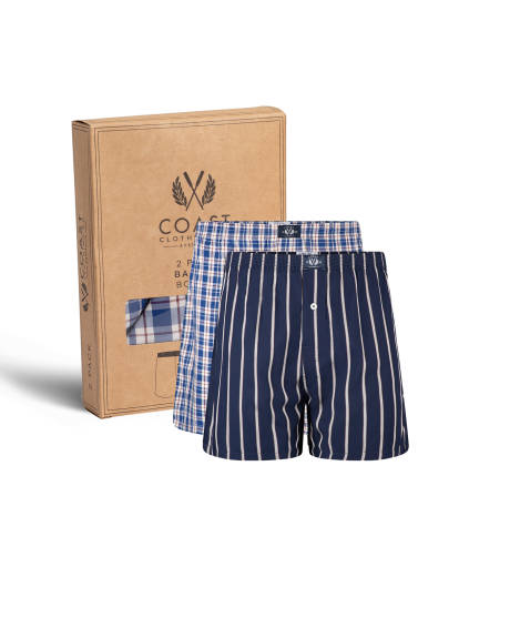 Coast Clothing Co. - Lot de 2 boxers en bambou bleu marine