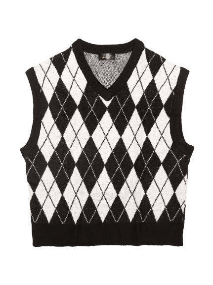 Allegra K - Contrast Color V-Neck Sleeveless Sweater Vest