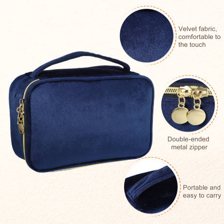 Unique Bargains- Velvet Makeup Bag Travel Storage