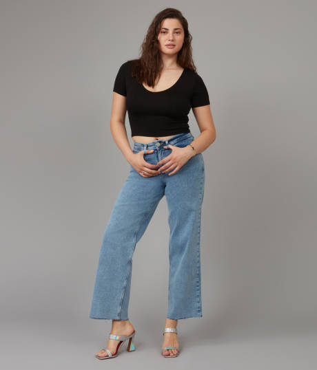 Lola Jeans COLETTE-VIB Grande hauteur Jean à jambe large