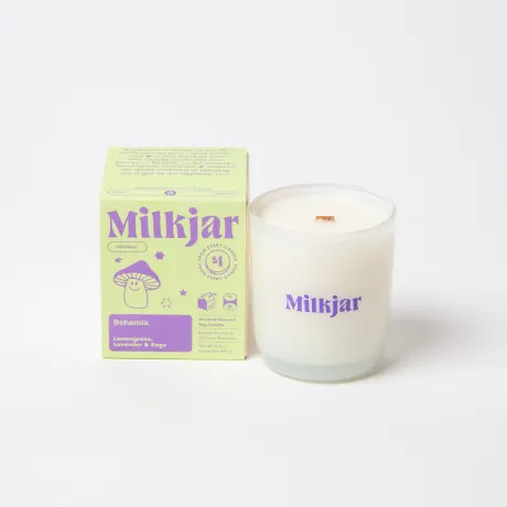 Milk Jar Bohemia Candle | Lemongrass, Lavender & Sage 8oz