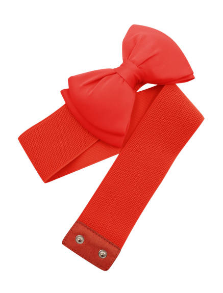 Allegra K- Elastic Belt Wide Stretch Bowknot Waistband