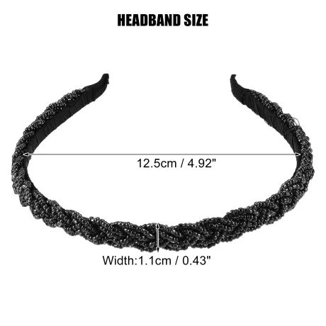 Unique Bargains - Crisscross Beaded Headband