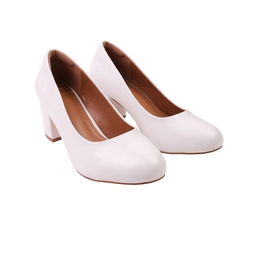 Where's That From - Womens/Ladies Melrose Wide Medium Block Heel Court Shoes