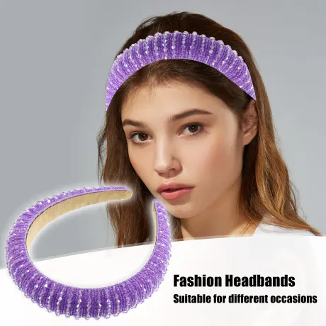 Unique Bargains- Crystal Embellished Rhinestone Bling Hairband