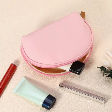 Unique Bargains- Half Moon Shape Travel Makeup Bag