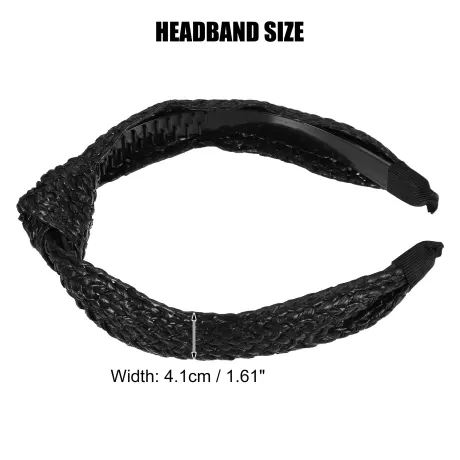 Unique Bargains - Holiday Straw Knotted Headband