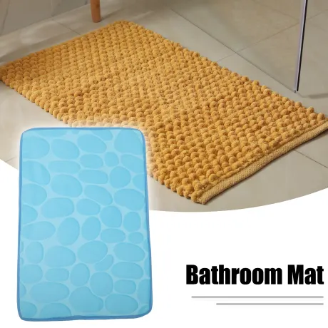 Unique Bargains- Bathroom Rug Mat Cobblestone Pattern