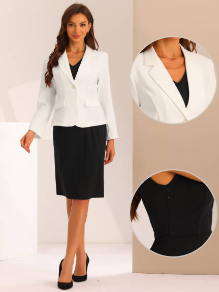 Allegra K - Costume de bureau avec blazer d'affaires