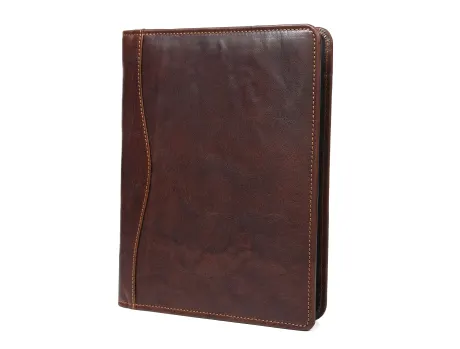 Aaron Leather Goods - Organisateur en cuir Polaris - Marron