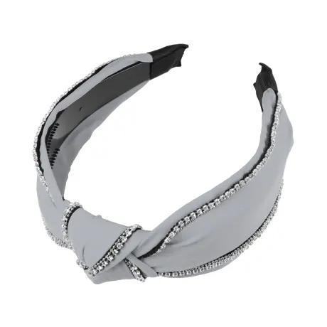 Unique Bargains - Top Knotted Rhinestone Trim Wide Headbands