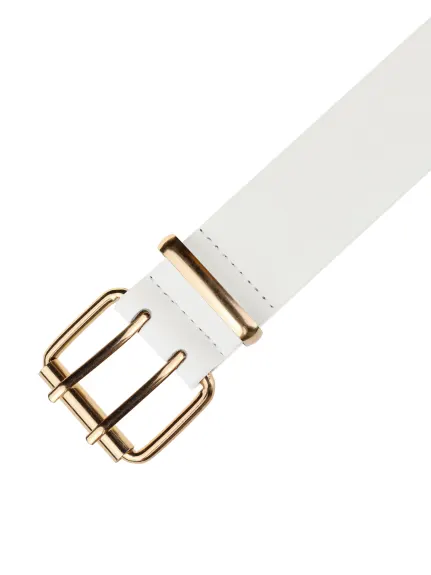 Unique Bargains- Unisex Double Grommet PU Leather Metal Buckle Belt