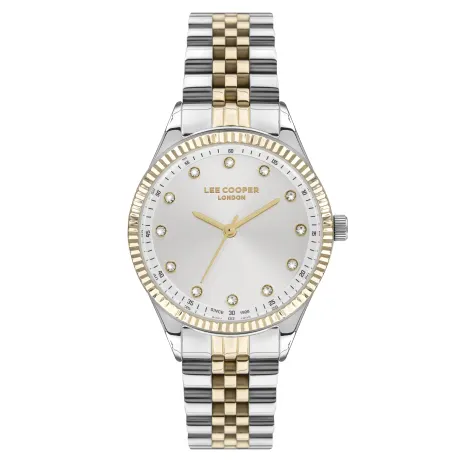 LEE COOPER-Women's Yellow Gold 35mm  watch w/White Dial