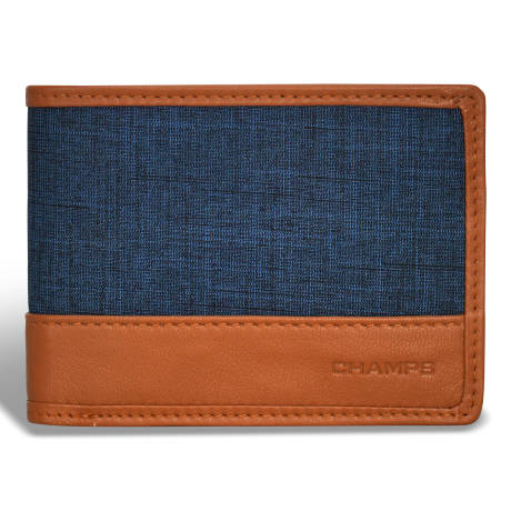 Denim Collection - Leather Center Wing Wallet