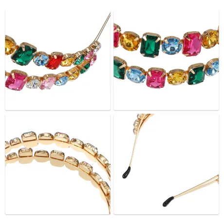 Unique Bargains - Colorful Faux Crystal Hairband