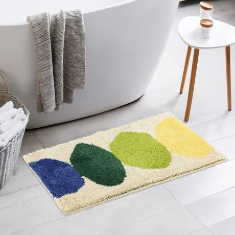 PiccoCasa- Soft Non Slip Mat Quick Dry Microfiber Washable Bath Rugs 18" x 26"