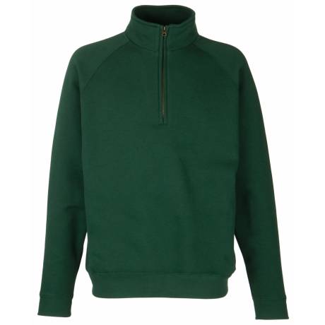 Fruit of the Loom - Mens Premium 70/30 Zip Neck Sweatshirt