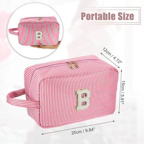 Unique Bargains- Letter B Cosmetic Travel Makeup Bag Organizer