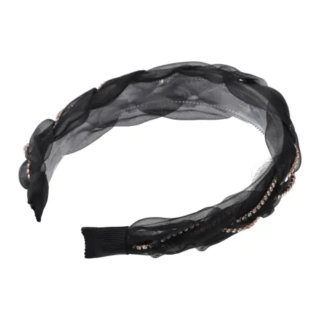 Unique Bargains - Mesh Rhinestone Chain Cross Headband