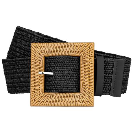 Allegra K- Wide Stretch Woven Elastic Waist Belt