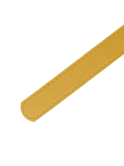 Allegra K- Ceinture en simili cuir avec boucle dorée