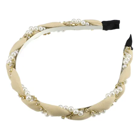 Unique Bargains - Rhinestone Faux Pearl Headband