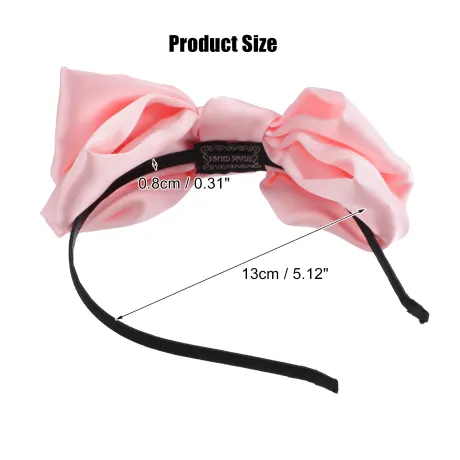 Unique Bargains - Satin Bow Knot Headband Fashion Hairband