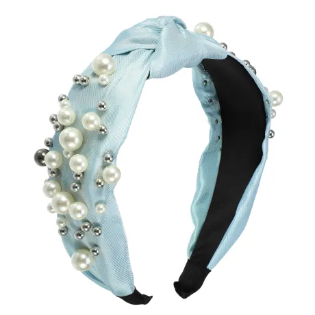 Unique Bargains - Faux Pearl Bead Fashion Knotted Headband