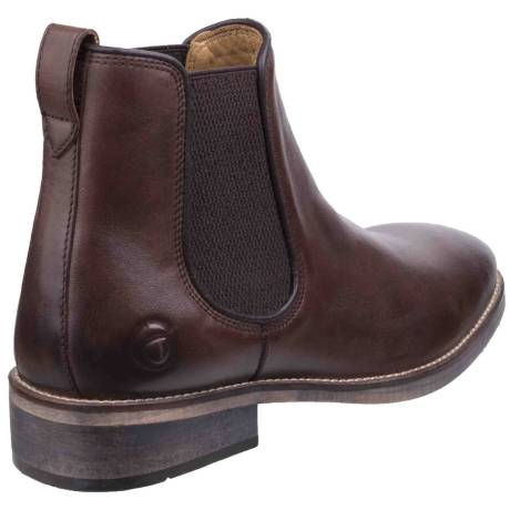 Cotswold - Mens Corsham Town Leather Pull On Casual Chelsea Ankle Boots