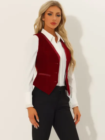 Allegra K- gilet en velours pour femmes Racerback Vest