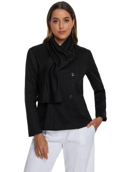 Allegra K - Double Breasted Fashion Pea Coat