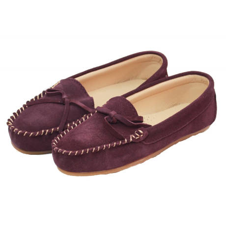 Eastern Counties Leather - Womens/Ladies Suede Moccasins