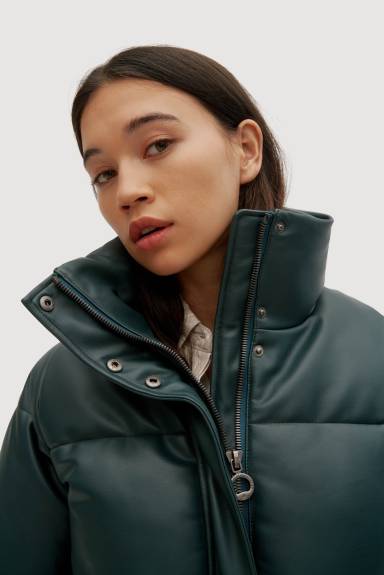 Noize - Evita-X Cropped Vegan Leather Puffer