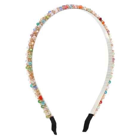 Unique Bargains- 2 Rows Rhinestone Hairband Headband