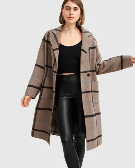 Belle & Bloom Publisher Double Breasted Wool Blend Coat