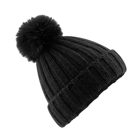 Beechfield - Unisex Verbier Fur Pom Pom Chunky Beanie