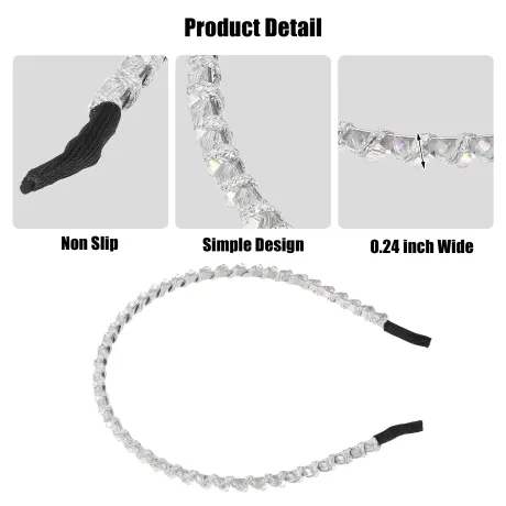 Unique Bargains- Rhinestone Hair Hoop Hairband Headband