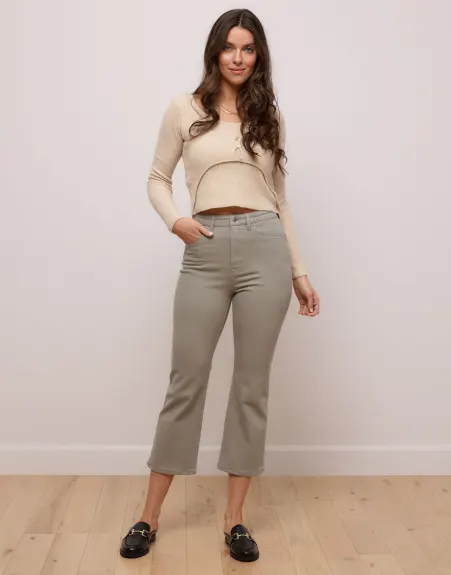 Yoga Jeans- Coupe Évasée Taille Haute