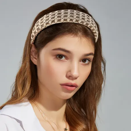 Unique Bargains - Tweed Check Padded Headband