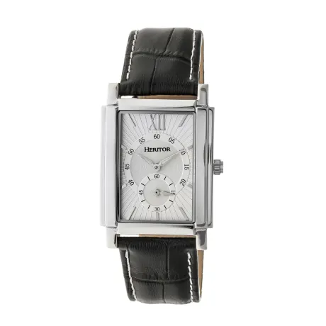 Heritor Automatic Frederick Leather-Band Watch - Rose Gold/Silver